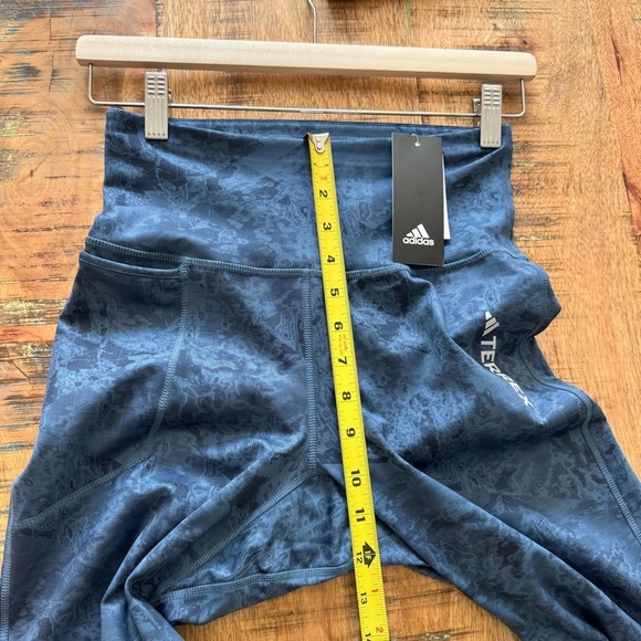 ADIDAS TERREX Skinny Workout Leggings Pants Multi in Navy Dusty Blue Size Small - Picture 12 of 16